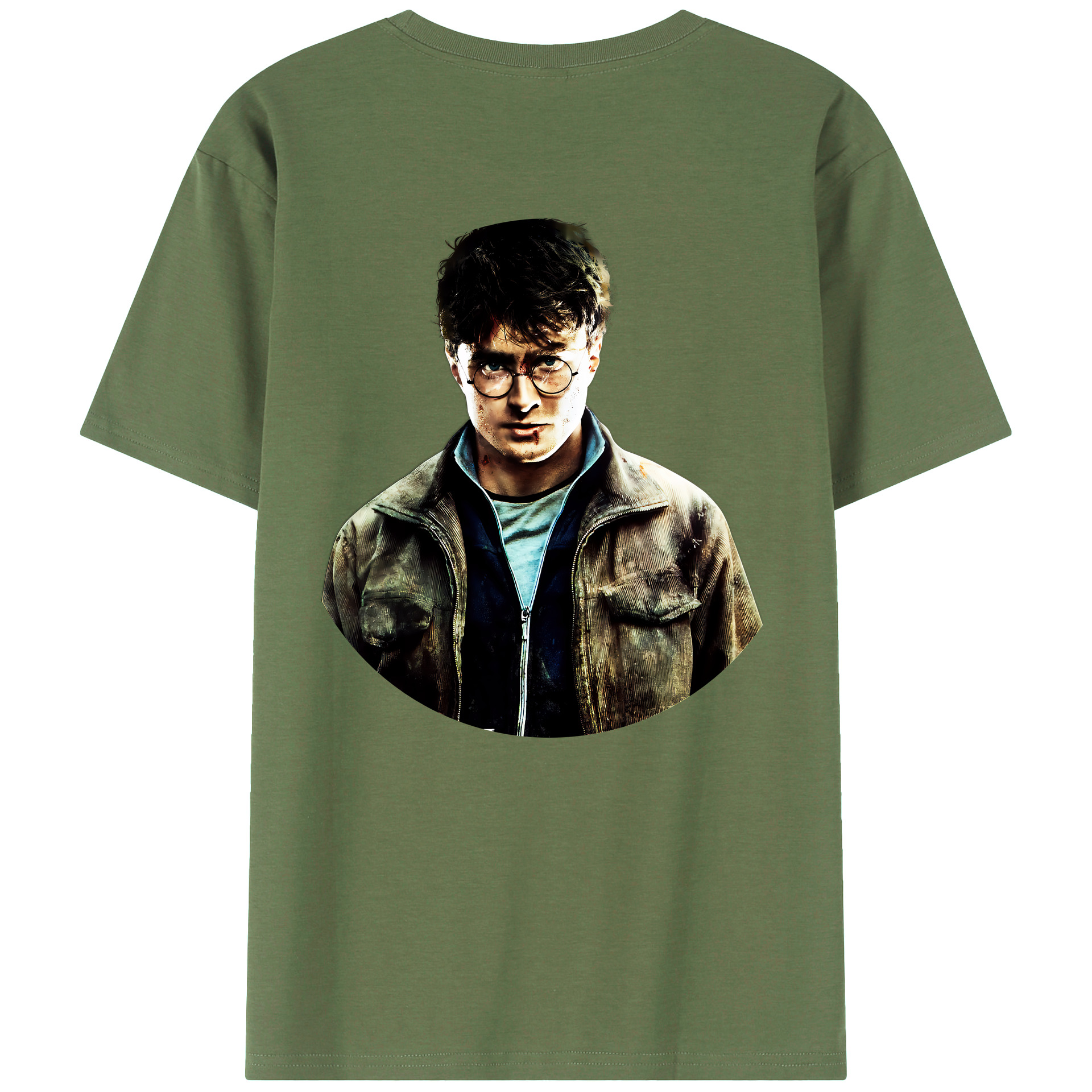 （画像用） Harry Potter ハリー・ポッターシリーズ 綿100％ メンズ半袖Tシャツ（バックプリント） 通気性